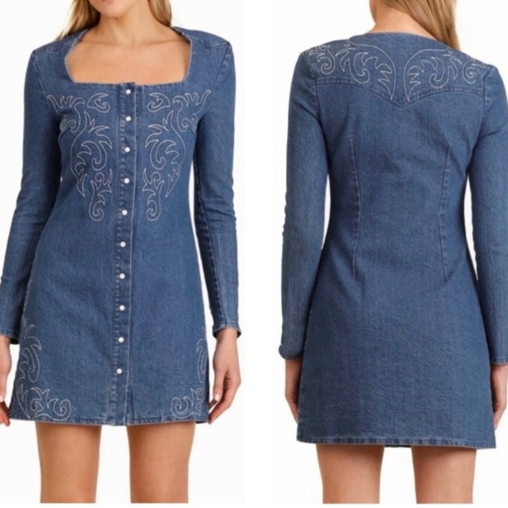 Avec Les Filles Country Denim Dress